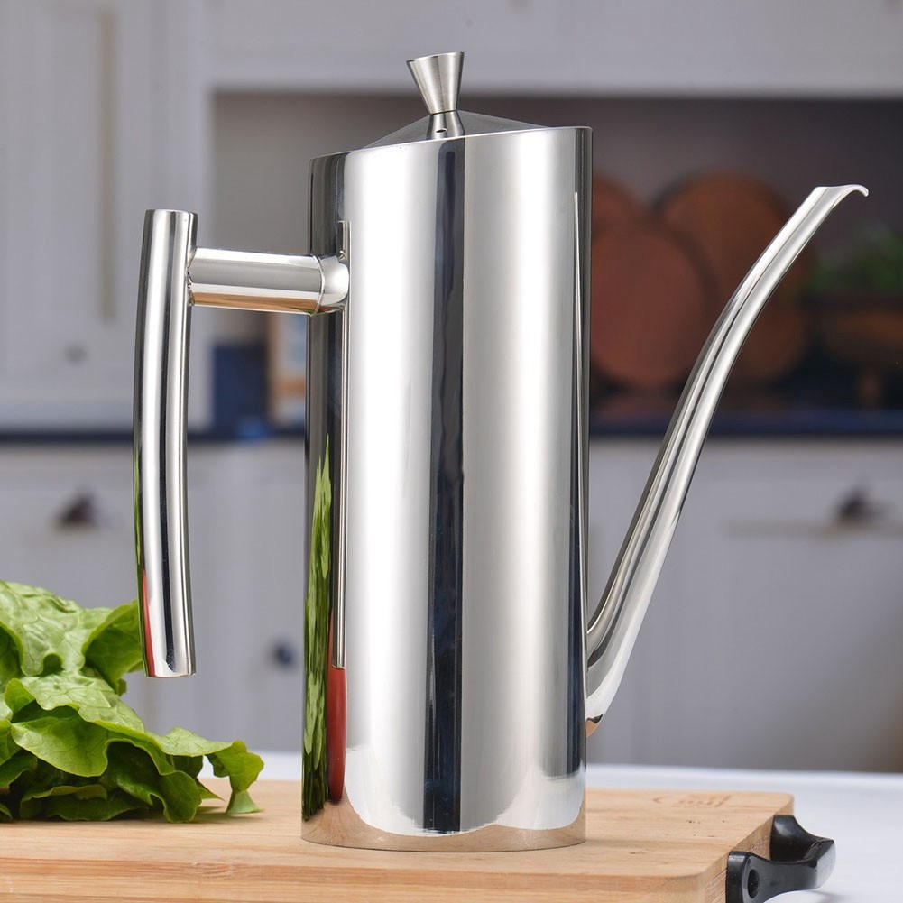 700ml Stainless Steel Oil Dispenser With Curved Spout For Kitchen Trending