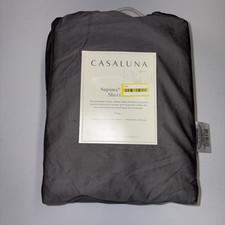 Full 500 Thread Count Washed Supima Sateen Solid Sheet Set - Dark Gray -Casaluna