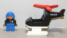 Vintage 1993 Lego Duplo POLICE HELICOPTER & POLICEMAN FIGURE 2675