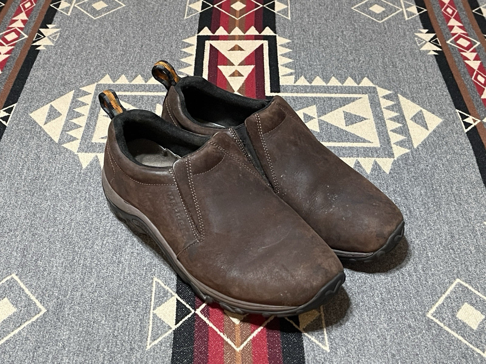 Scarpe uomo Merrell Jungle Moc taglia 10 5 pelle nabuk marrone 60831 T19