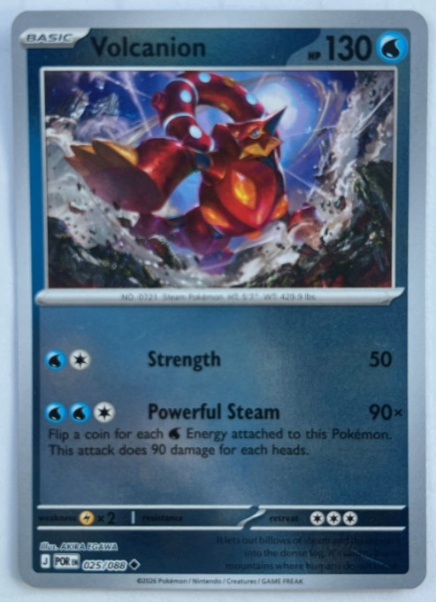Volcanion Reverse Holo 025/088 ME03: Perfect Order NM Pokemon Fast Ship