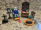Playmobil 5310 Victorian Fireplace Study Livingroom ~ Vintage 1989 Mansion 5300
