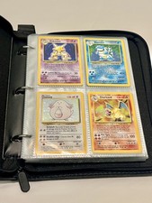 1999 Complete Pokemon Base Set 102/102 WOTC Vintage Holo Charizard Binder 1st Ed