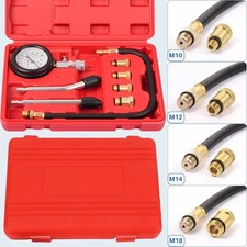 Car Petrol Engine Compression Gauge Kit - Cylinder Pressure Tester Test Tool UK