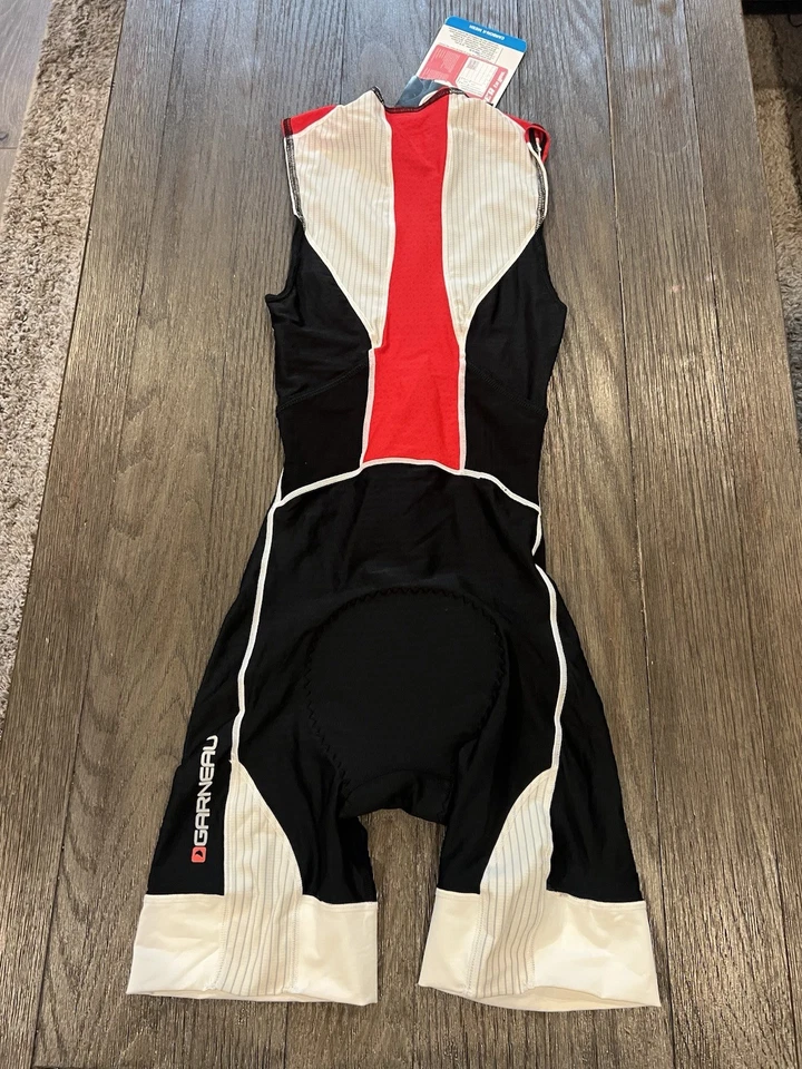 Hombres Louis Garneau Negro Ciclismo Kit Triatlón Tri Traje Skinsuit Pequeño Nuevo $125 Foto 2 de 2