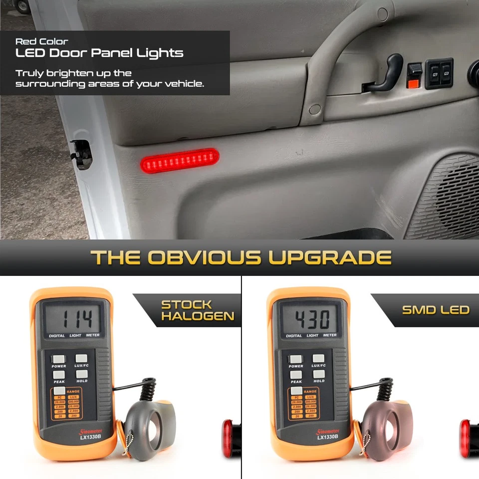 Rear Door Panel LED Courtesy Lamp Cover For 97-00 C/K Pickup 96-05 Astro Safari Foto 3 de 4