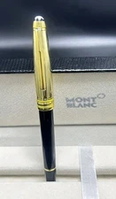 Montblanc Meister Stuck Ballpoint Pen Black Body + Golden Clip I Black Ink