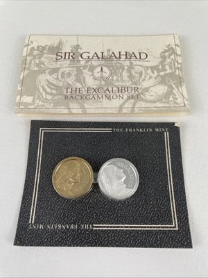 Sir Galahad Vintage Franklin Mint Excalibur Backgammon Set 1986 Limited Edition