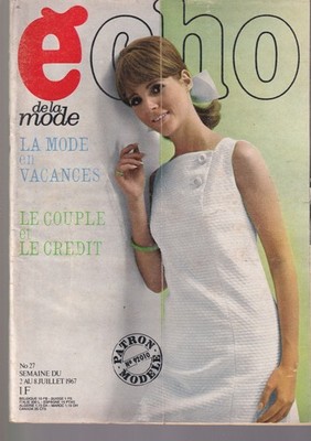 L'ECHO DE LA MODE NR. 27 MODE IM URLAUB / CARDIN STYLE / MÄDCHENKLEID STRICK