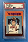 1975 Topps baseball # 5   Nolan Ryan   1974 Highlights   PSA 7  Near MInt