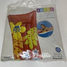 Intex Fashion Mat 72x27 Pool Float NOS 04 Tropical Floral Vintage Inflatable