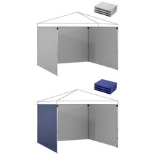 3er-Set Seitenteile für Pavillon 3x3 m, Seitenwand mit Reißverschluss, UV Schutz