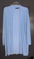 Boohoo Powder Blue Lightweight Stretch Cardigan Jacket - Women's Size 18