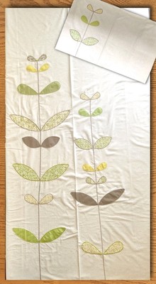 DUNELM 2 Einzelbettwäschesets Twin/Etagenbettwäsche, Blumenapplikation, Stil ''Orla Kiely'' 