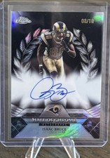 2025 Topps Chrome Football Isaac Bruce Hall Of Chrome Auto Black /10 HOCA-IB