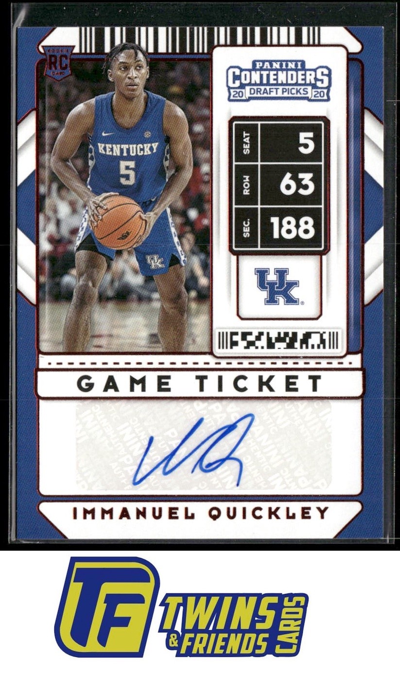2020 Panini Contenders Draft Picks #85 Immanuel Quickley Game Ticket Red