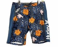 Hurley Hibiscus Floral Board Shorts Swim Trunks Mens NWT Size 32