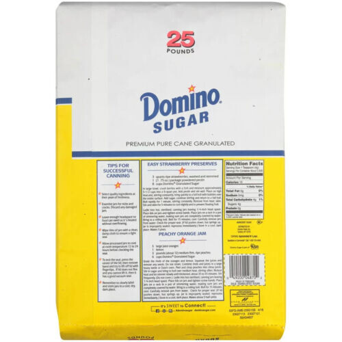 Domino Granulated Sugar Pure Cane 25 lbs. - Picture 2 of 2