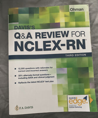 Davis s Q&A Review for NCLEX-RN third edition Ohman with online access code