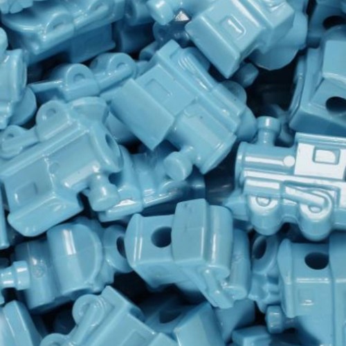 10x Train Shaped Pony Beads ideal for personalised dummy clips Bracelets - Picture 2 of 19
