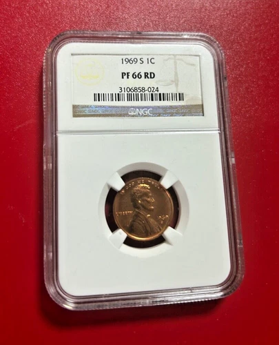 1969 S US ONE CENT NGC PF 66 RD
