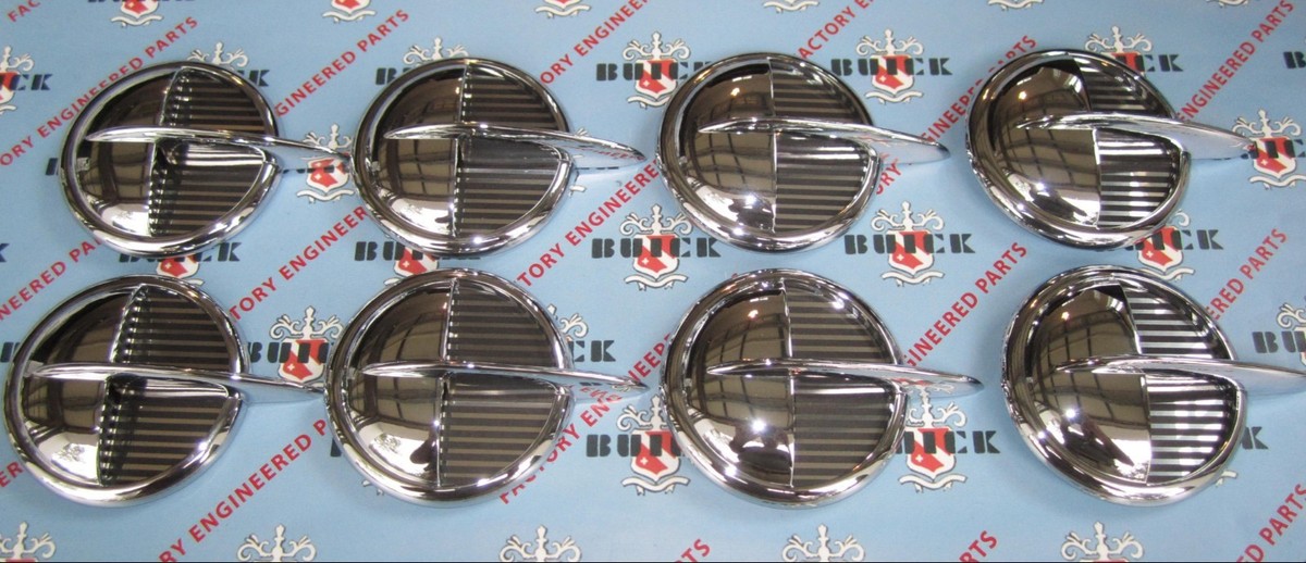 1951-1952 Buick Roadmaster Front Fender Portholes. Set of 8 Die