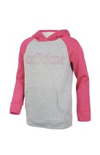 Girls Adidas Fleece Pullover Hooded Sweatshirt Size L