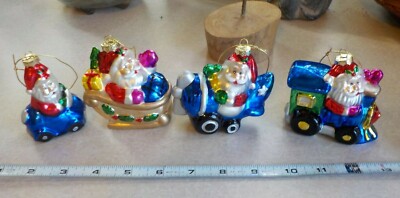 Pilot SANTA Racecar Santa Sleigh Santa Train Santa Christmas ORNAMENT 