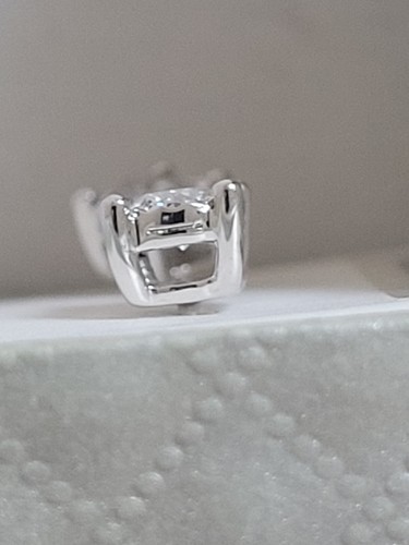 3/8Cttw Round Brilliant Cut Diamond .925 Sterling Silver Solitaire Stud Earrings - Picture 17 of 21
