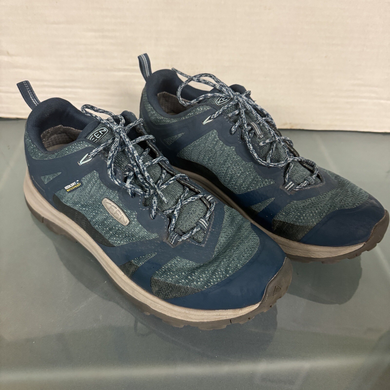 Scarpe da trekking KEEN Terradora II impermeabili da donna taglia 10 blu smeraldo