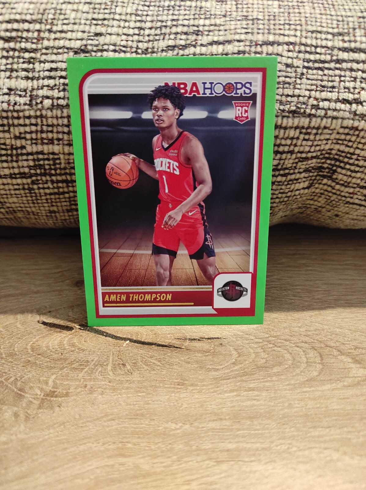 2023-24 Panini NBA Hoops - Rookies Neon Green #242 Amen Thompson (RC)