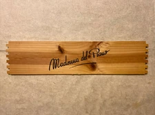 1 Rare Wine Wood Panel Madonna del Piano Vintage CRATE BOX SIDE 3/23 1086
