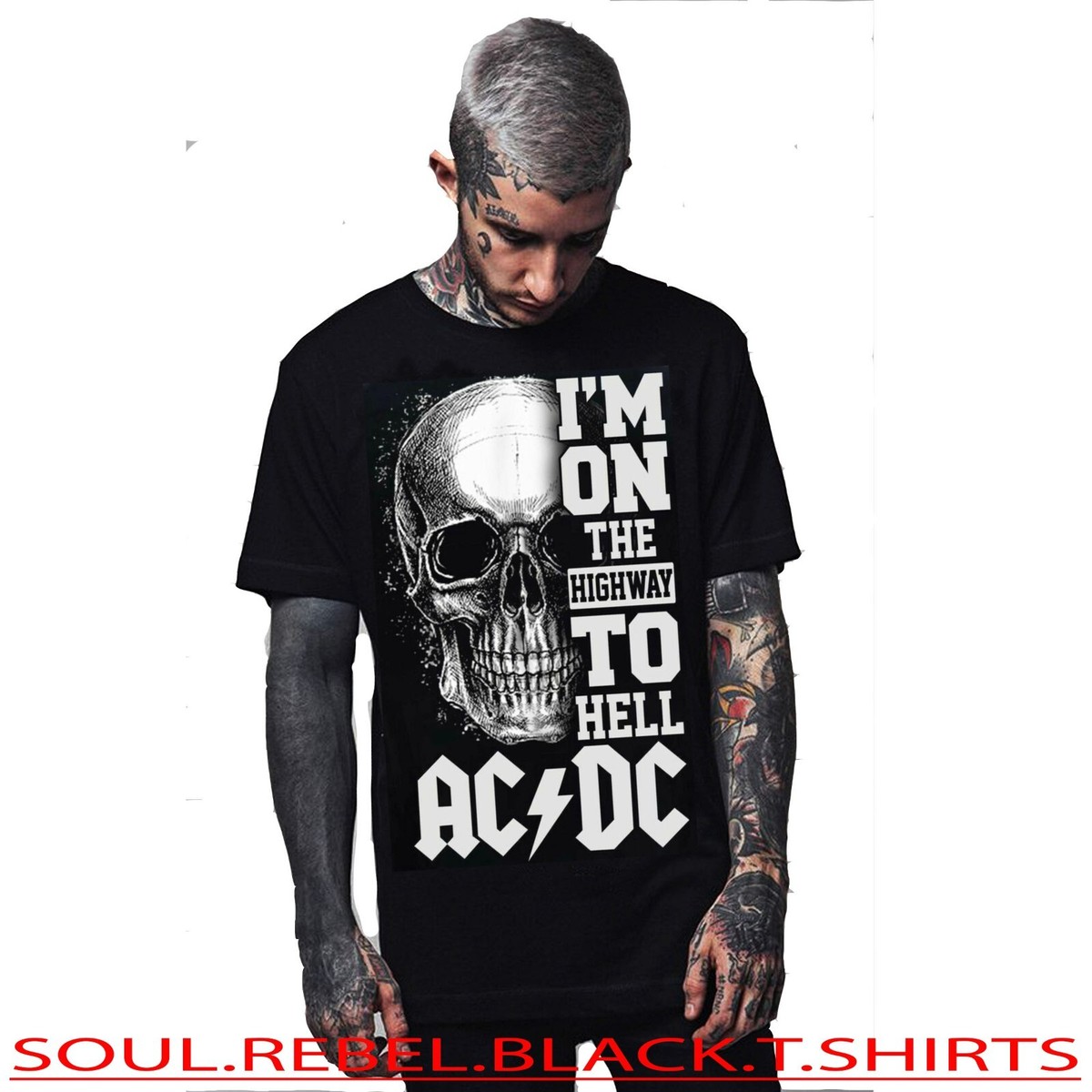 ACDC HIGHWAY TO HELL バンドTシャツ グリーン S ACDC HIGHWAY TO HELL PUNK ROCK T SHIRTS MEN'S SIZES | eBay