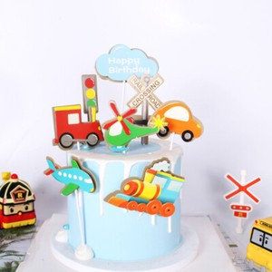 Voitures Train Avion Trafic Clair Description Gateau Decoration Anniversaire Ebay