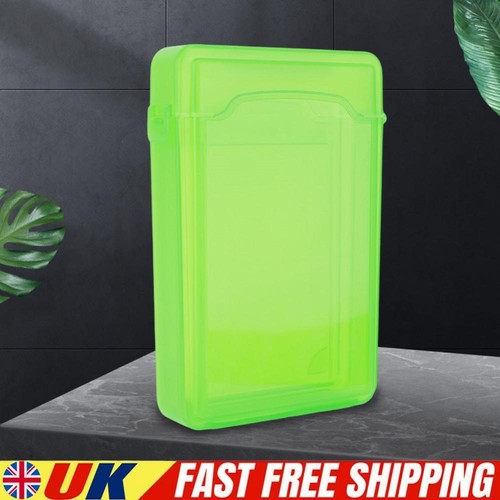 3.5 Inch IDE SATA HDD Hard Drive Disk Storage Box Plastic HDD Caddy Case(Green)