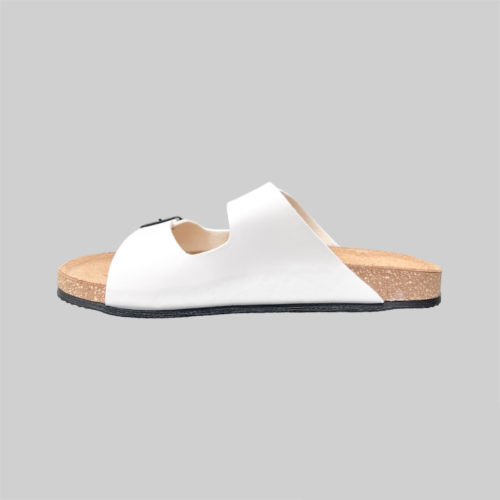 Sandali Ciabatte Uomo Mare Pelle Tipo Birkenstock Made in Italy Nero Bianco Moro - Imagen 3 de 13