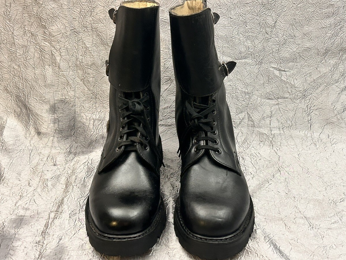 靴 Italian Army Service Shoes / Size:42 New Unissued Italian army black lather dress shoes parade