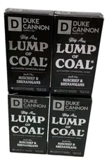 4 Pack Duke Cannon Lump of Coal Big Ass Brick Bar Soap 10 Oz. Each