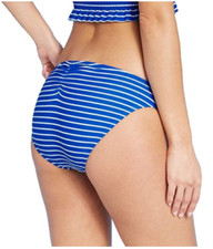 Xhilaration Juniors' Hipster Bikini Bottom Blue Stripe Size Small 0-2