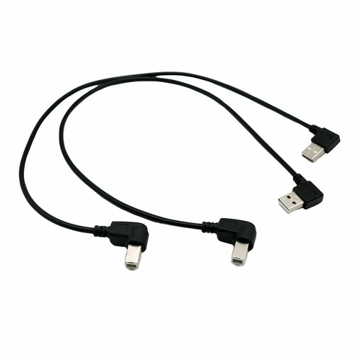 1x USB 2.0 A Male Right Angle To USB B Male Right Angle 90°Printer Scanner Cable - Picture 9 of 10