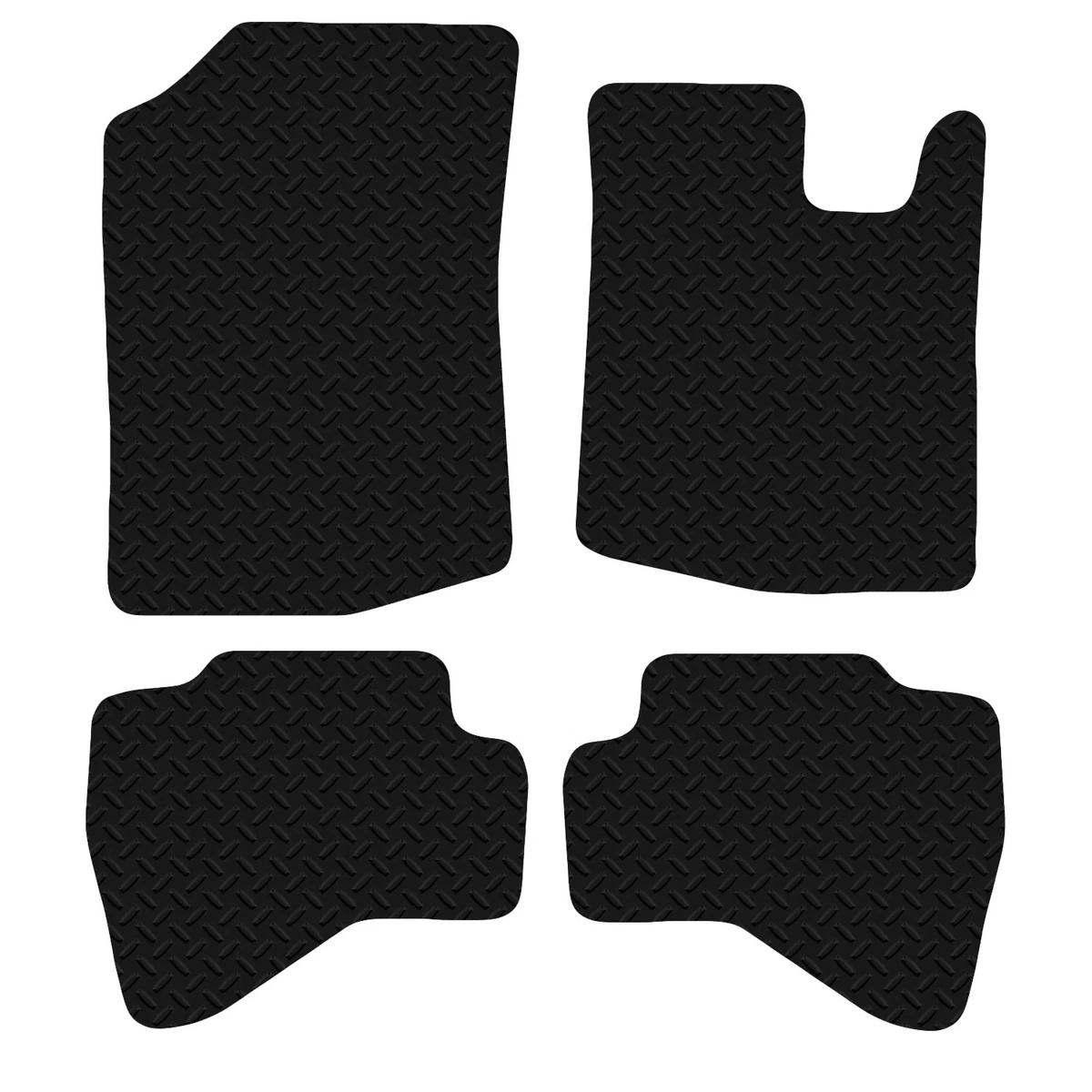 For Peugeot 107 2005 2016 Black Floor Rubber Tailored Car Mats