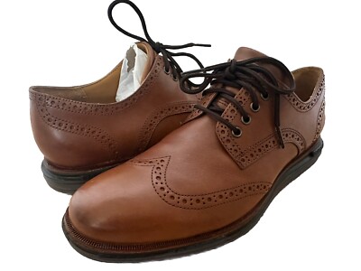 NEW COLE HAAN Original Grand Lux Wingtip C31547 Brown Leather MENS 10.5M Shoes