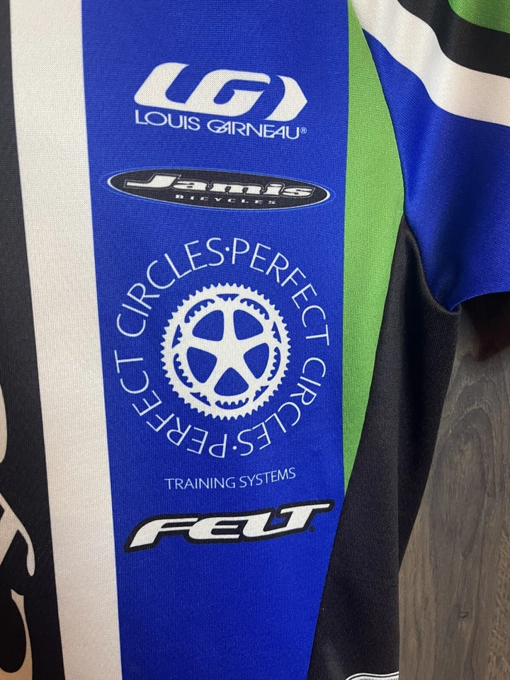 Louis Garneau Wissahickon Cycles Cycling Jersey Adult Medium Green/Blue - Image 2 of 4