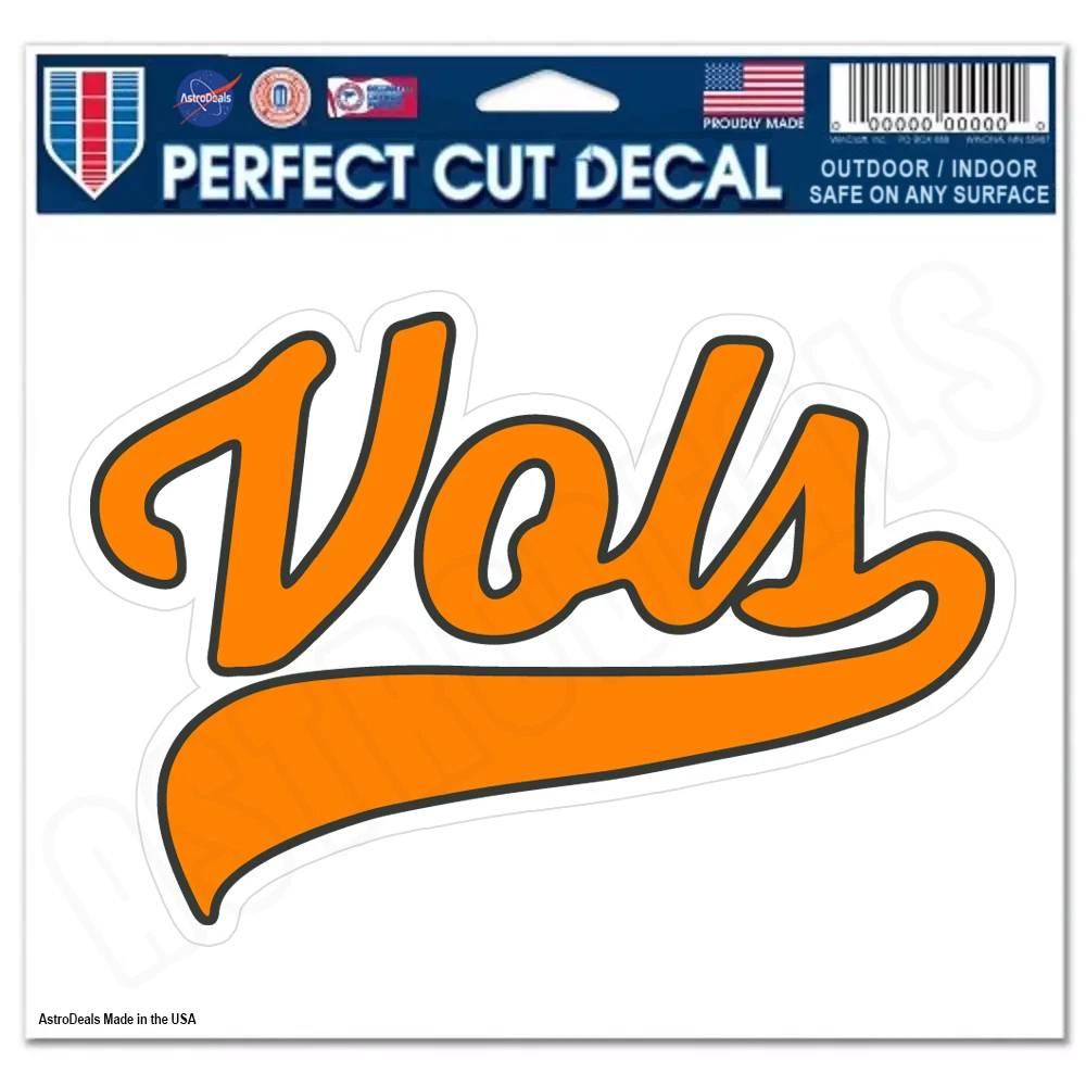 NCAA Tennessee Volunteers Family Decal Set – 9 Large Repositionable Vinyl Stickers, 6" Tall Characters