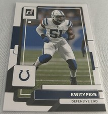 2022 Donruss Football Kwity Paye Indianapolis Colts base card #54