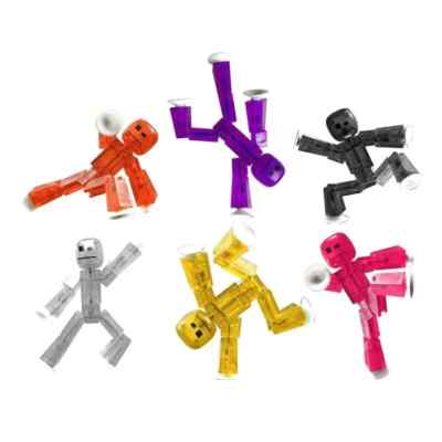 3Pcs Random Stikbot Suction Cup Sticky Robot Funy Kids Deformable Action Figure