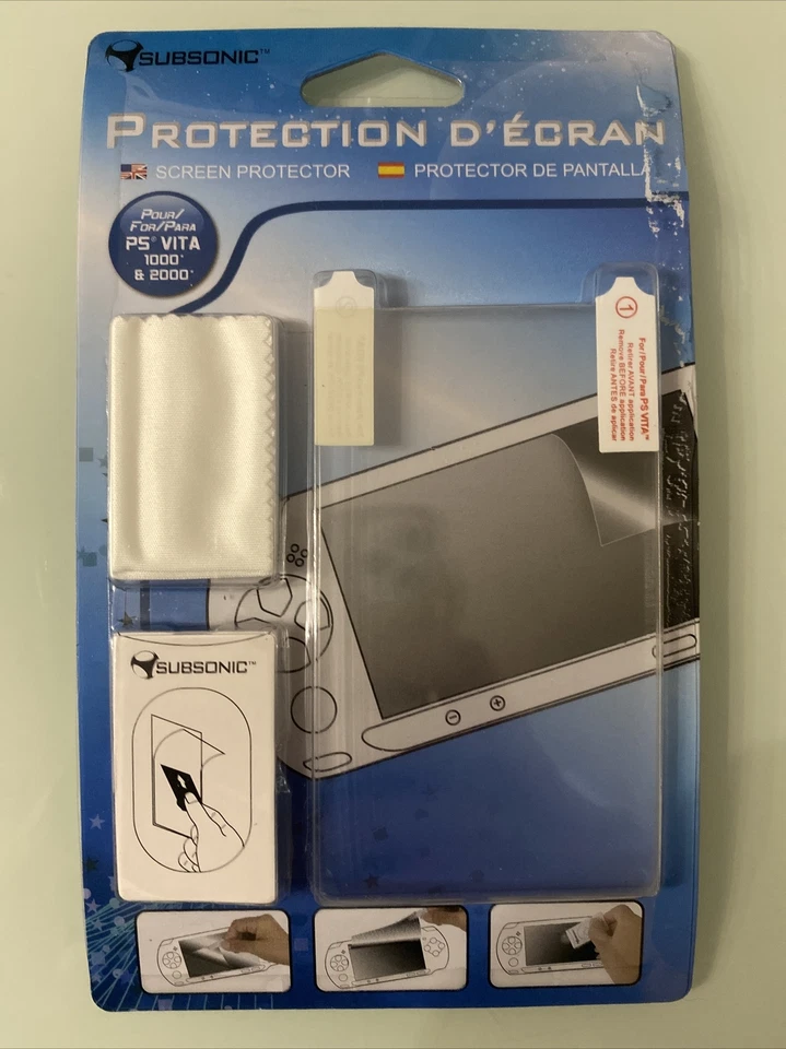 film protection d'ecran pour ps vita 1000 & 2000 + microfibre haute qualité - Image 4 of 4