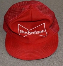 Vtg Budweiser Beer Snapback Trucker Hat Baseball Cap Made in USA Retro Soft Bud