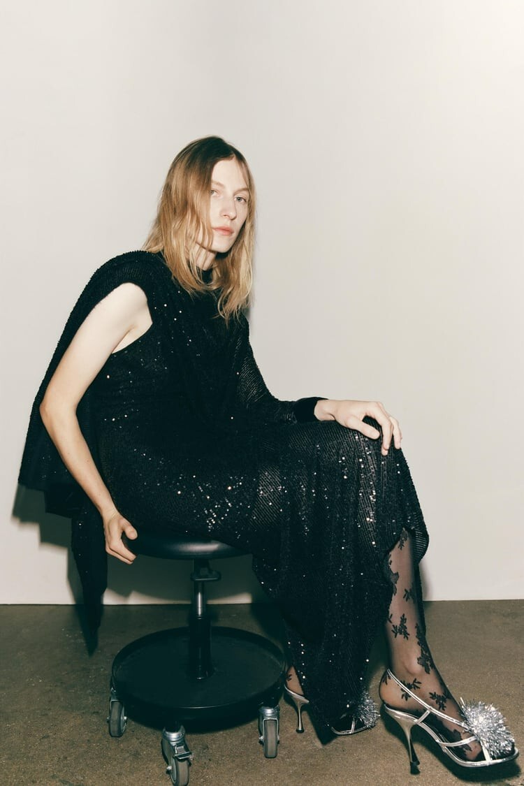 sequin midi dress zara Sequin Zara Midi Dress by Zara