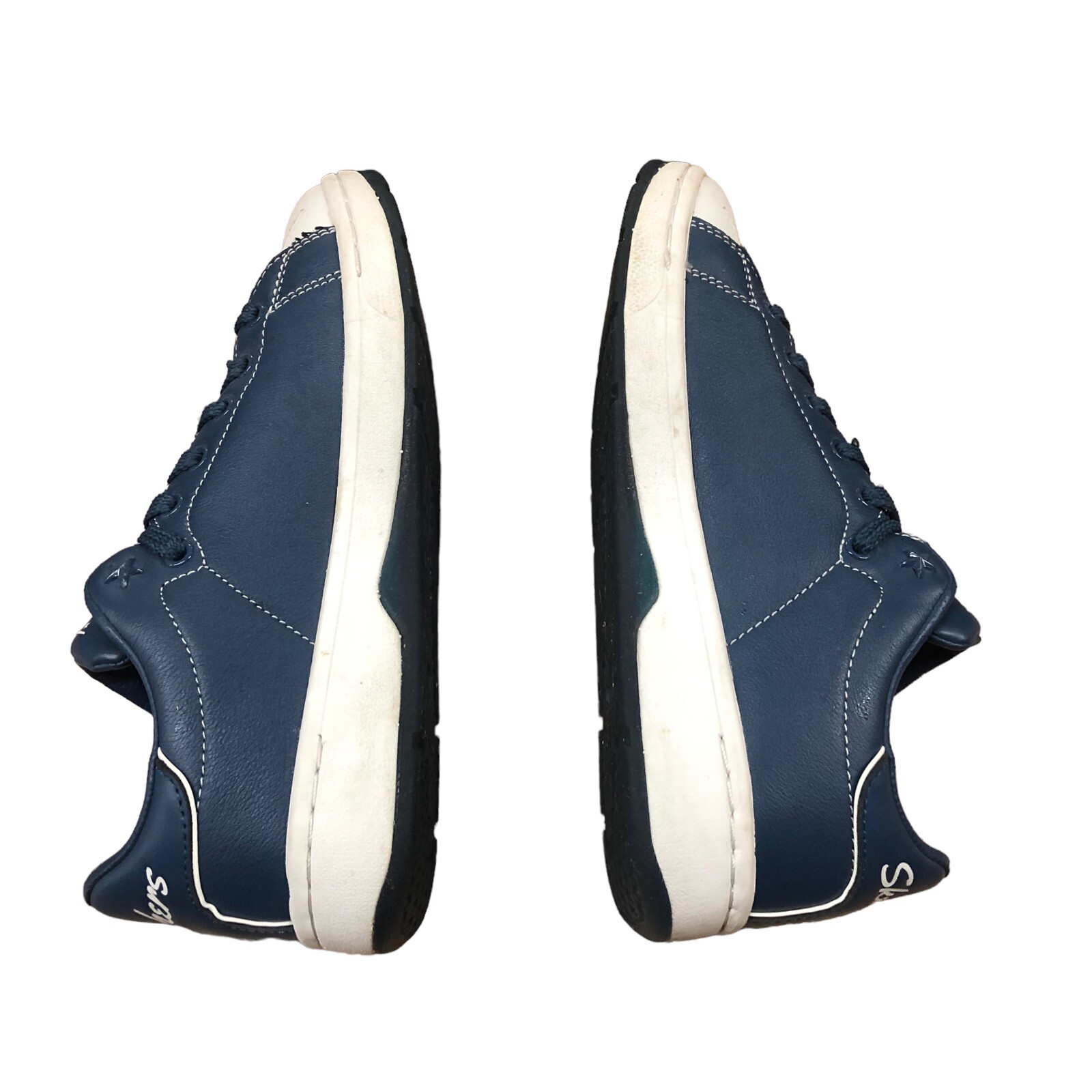 Skechers ALPHALITE FAIR SHARE Navy Blue White Leathe… Gem